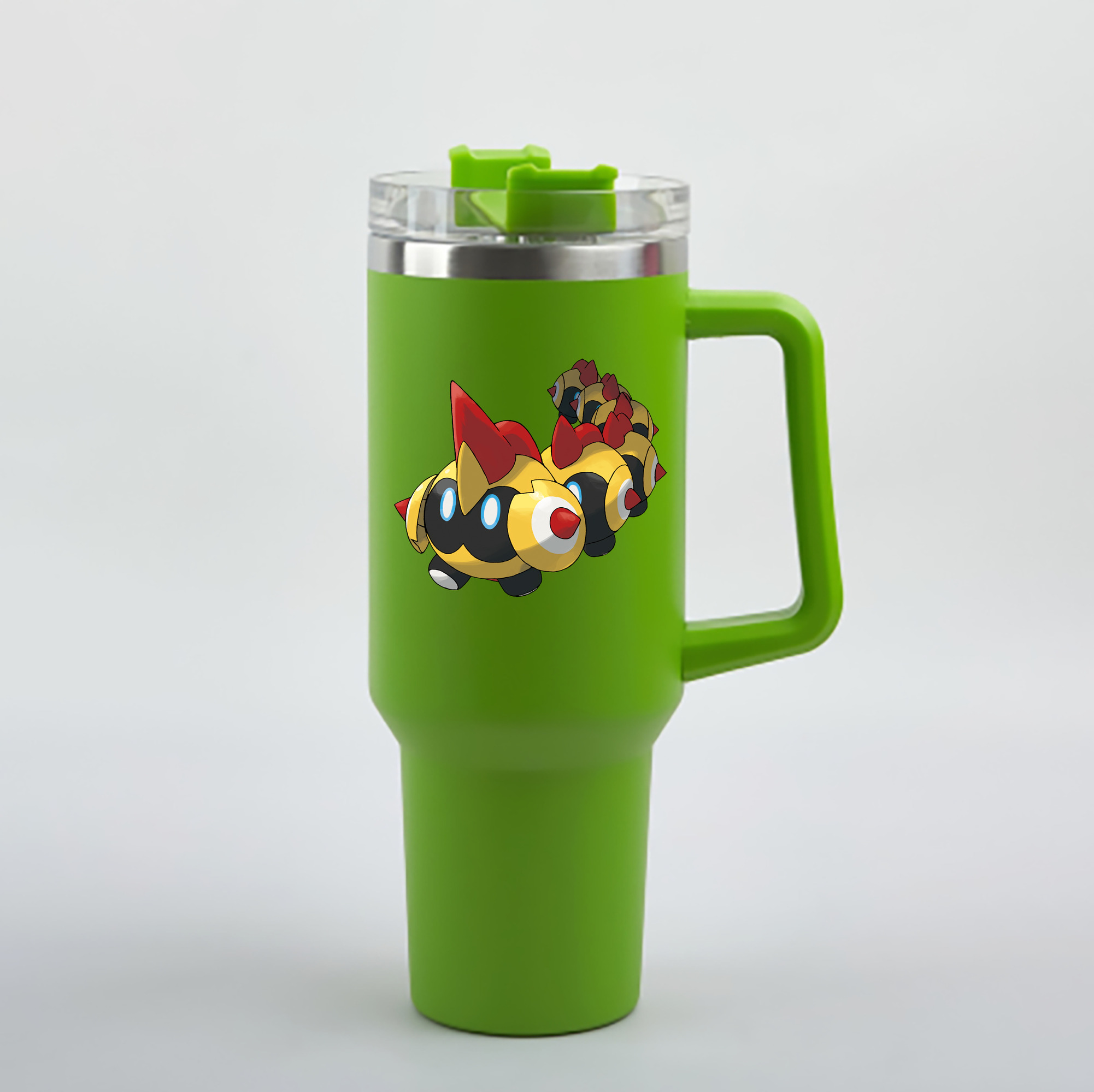 （画像用） ポケットモンスター Pokémon 1200mL車用タンブラー - クリスタルステッカー（プラスチックストロー付き）